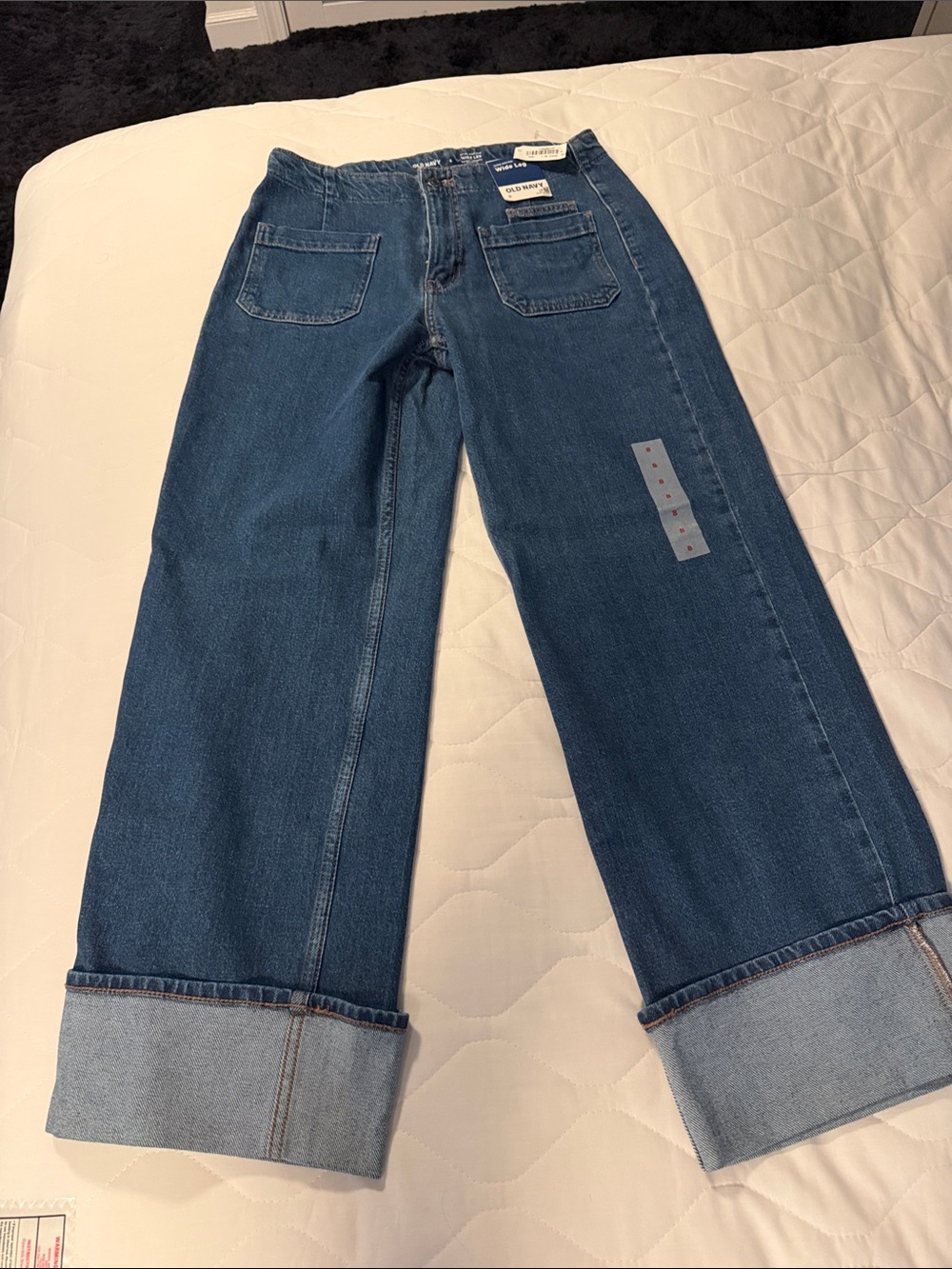 Old Navy Dark Blue Cuffed Women's Jeans